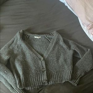American eagle off the shoulder cropped sweater